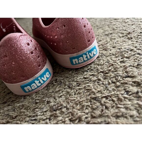 Native Shoes Jefferson Bling Pink Sparkly Shoes Size M11 - Picture 7 of 15